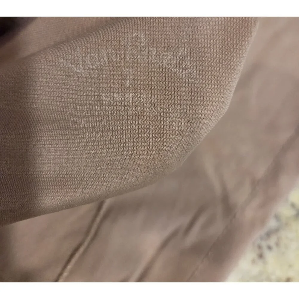 Vintage Womens Size M 7 Tan Fleece Formal 17